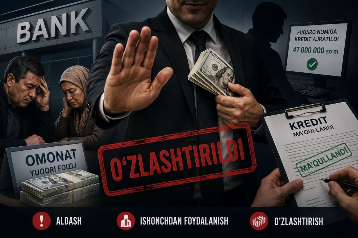 Qashqadaryoda bank firibgarliklari fosh etildi